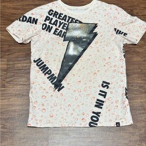 Jordan Shirt Mens Medium Orange Gatorade All Over Print Jumpman Y2K Basketball
